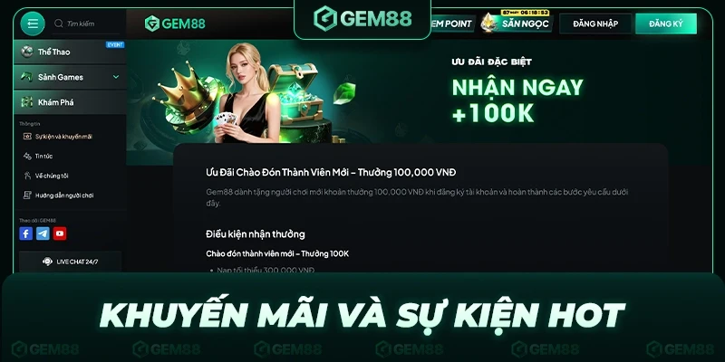 Tổng hợp khuyến mãi hot tại GEM88 dành cho mọi hội viên