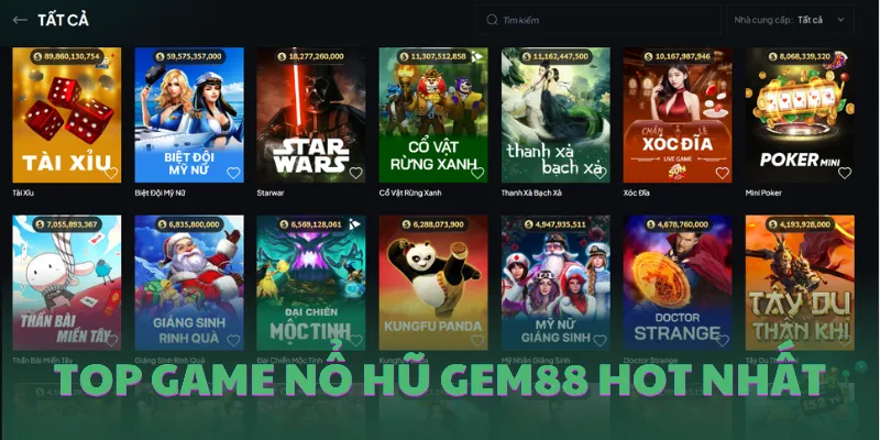 Top game nổ hũ GEM88 hot nhất